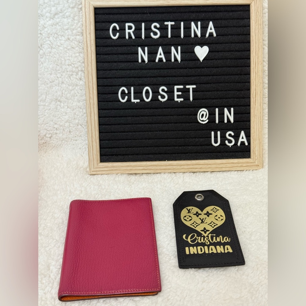 Hermes Dark pink agenda/ Passport Holder